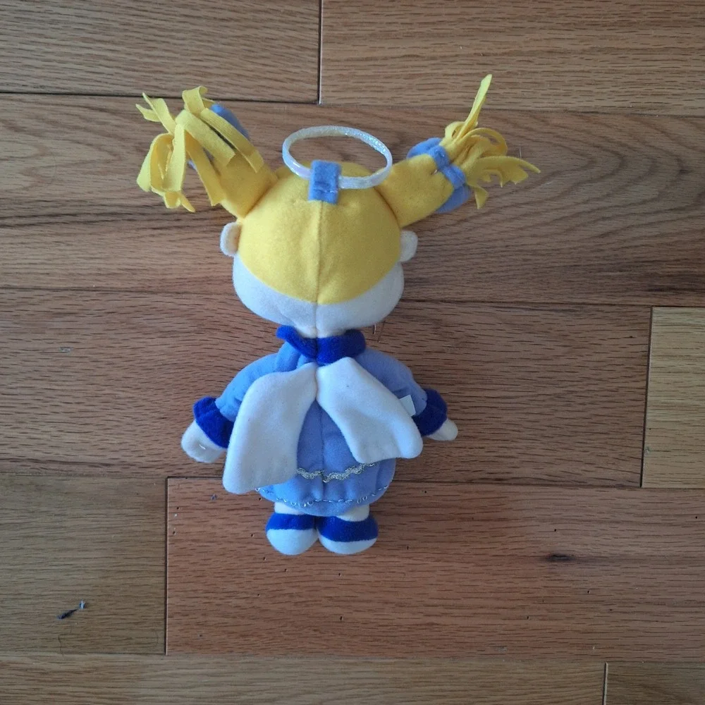 Mattel Rugrats Vintage 1997 Angelica Pickles Angel Plush Toy Purple Dress 90s
